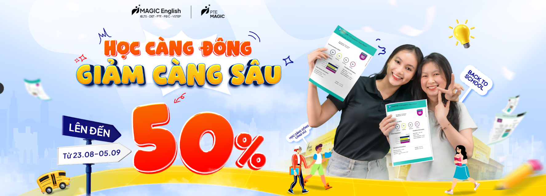 Học càng đông giảm càng sâu tại Magic English